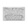DEGASKEN 30th Birthday Card for Daughter - Happy Birthday Card Gifts for Daughter Turning 30 - 30th Birthday Decorations Gifts for Her Women - Beautiful Metal Engraved Wallet Cards view 1