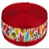 Country Brook Design - Brisk Autumn Ribbon on Red Nylon Webbing (1 Inch, 20 Yards) view 1