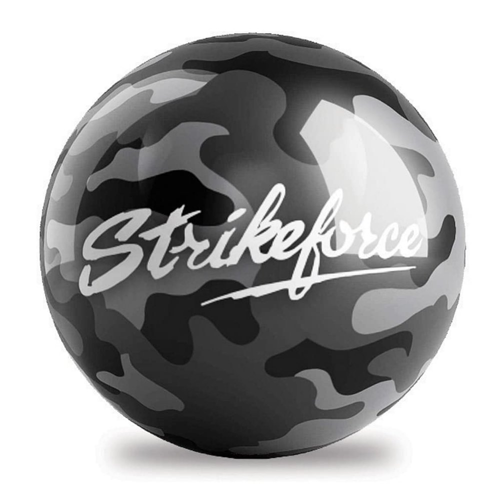 On The Ball Bowling KR Strikeforce Grey Camo 8lb Spare or Display Bowling Ball Made of Polyester (8)