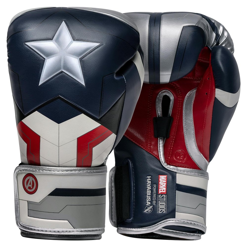 Hayabusa Marvel Hero Elite Boxing Gloves for Men and Women - Captain America (Sam Wilson), 16oz