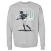 500 LEVEL Julio Rodriguez Sweatshirt (Crew Sweatshirt, XX-Large, Heather Gray) - Julio Rodriguez Seattle Homer Walk WHT view 1