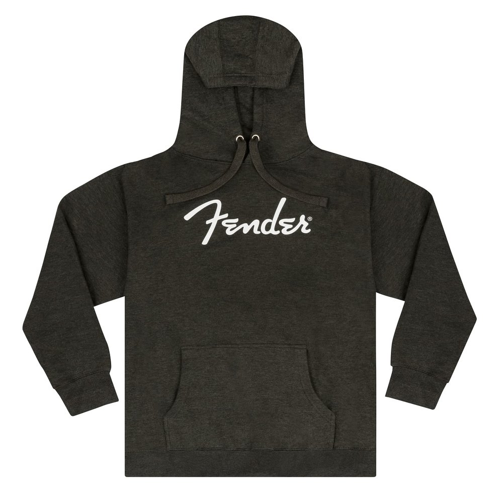 Fender Spaghetti Logo Hoodie, Gray Heather, XXL