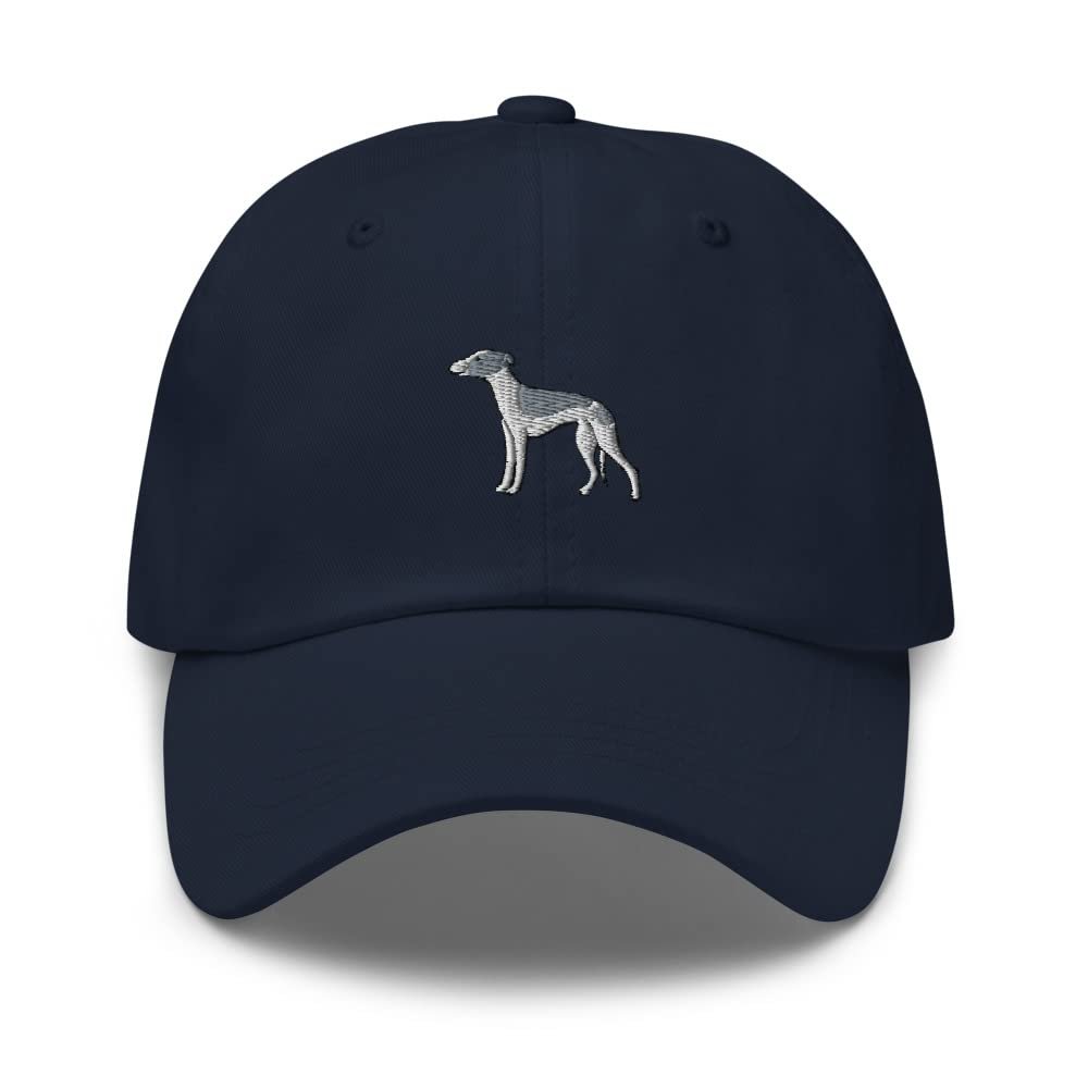 Whippet hat, Embroidered Unisex hat, Whippet Gifts, Whippet mom hat, dad hat, White and Gray Embroidery.