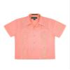Boys Junior Guayabera Cuban Short Sleeve Embroidered 4 Pocket Shirt Kid-Omega - Coral - Small view 1