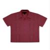 Boys Junior Guayabera Cuban Short Sleeve Embroidered 4 Pocket Shirt Kid-Omega - Burgundy - Small view 1