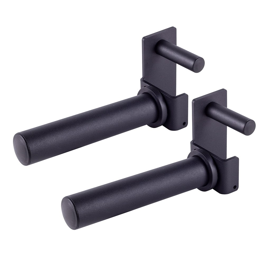 AmStaff Fitness Olympic Weight Plate Holder for Power & Squat Racks Fits 2x2, 2.33x2.33, 3x3 Inch Tubes, 1" Hole Storage Horns for Weight Plates on Power Rack Pair (3" x 3")