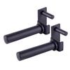 AmStaff Fitness Olympic Weight Plate Holder for Power & Squat Racks  Fits 2x2, 2.33x2.33, 3x3 Inch Tubes, 1" Hole  Storage Horns for Weight Plates on Power Rack  Pair (3" x 3") view 1