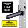 AmStaff Fitness Olympic Weight Plate Holder for Power & Squat Racks  Fits 2x2, 2.33x2.33, 3x3 Inch Tubes, 1" Hole  Storage Horns for Weight Plates on Power Rack  Pair (3" x 3") view 2