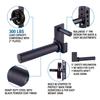 AmStaff Fitness Olympic Weight Plate Holder for Power & Squat Racks  Fits 2x2, 2.33x2.33, 3x3 Inch Tubes, 1" Hole  Storage Horns for Weight Plates on Power Rack  Pair (3" x 3") view 4