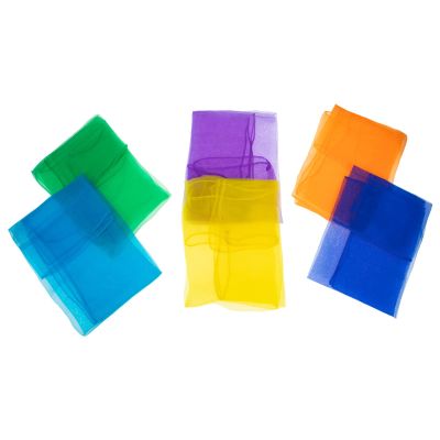 INOOMP Toddler Sports Toys 6Pcs Dance Scarves 60x60cm Square Juggling Scarves Music Scarf Movement Scarves Kindergarten Performance Props for Kids Children Random Color Chiffon Scarf