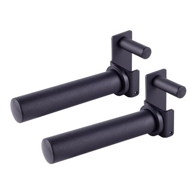 AmStaff Fitness Olympic Weight Plate Holder for Power & Squat Racks  Fits 2x2, 2.33x2.33, 3x3 Inch Tubes, 1" Hole  Storage Horns for Weight Plates on Power Rack  Pair (2" x 2")