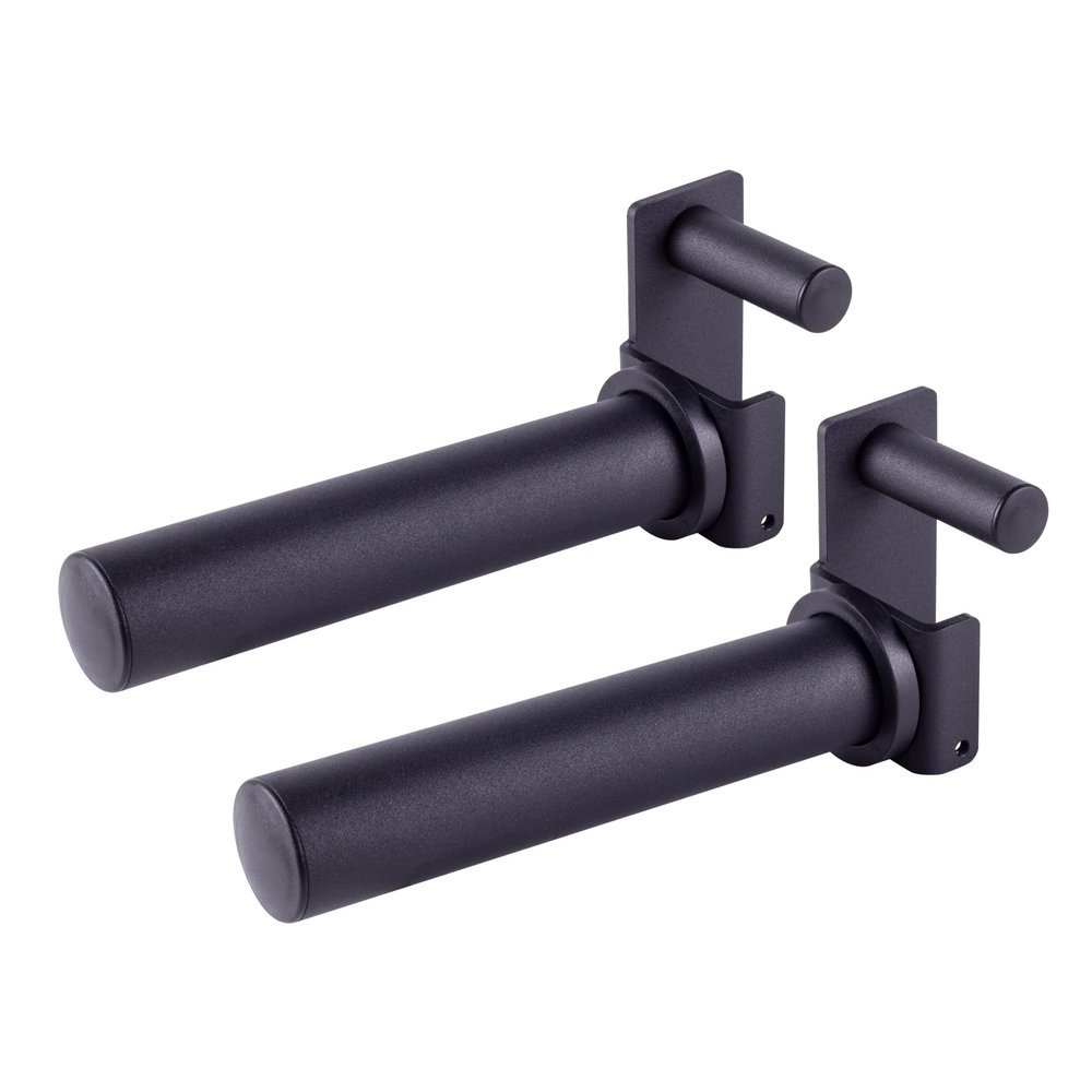 AmStaff Fitness Olympic Weight Plate Holder for Power & Squat Racks Fits 2x2, 2.33x2.33, 3x3 Inch Tubes, 1" Hole Storage Horns for Weight Plates on Power Rack Pair (2" x 2")