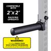 AmStaff Fitness Olympic Weight Plate Holder for Power & Squat Racks  Fits 2x2, 2.33x2.33, 3x3 Inch Tubes, 1" Hole  Storage Horns for Weight Plates on Power Rack  Pair (2" x 2") view 2