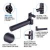 AmStaff Fitness Olympic Weight Plate Holder for Power & Squat Racks  Fits 2x2, 2.33x2.33, 3x3 Inch Tubes, 1" Hole  Storage Horns for Weight Plates on Power Rack  Pair (2" x 2") view 4