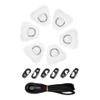 ihreesy 6PCS D-Ring Pad Patch,Inflatable Boat Canoe Raft Dinghy Fastening Hook Bracket D-Ring with Eye Plate D-Ring Pad Patch Deck Attachment Kit for Inflatable Boat Kayak Canoe,White view 1