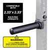AmStaff Fitness Olympic Weight Plate Holder for Power & Squat Racks  Fits 2x2, 2.33x2.33, 3x3 Inch Tubes, 1" Hole  Storage Horns for Weight Plates on Power Rack  Pair (2.33" x 2.33") view 2