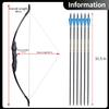 FENJANER Archery Takedown Recurve Bow and Arrow Set for Adults Youth and Beginner Right Hand 30lbs 40lbs Outdoor Practice Target Hunting Kit (40 LBS) view 2