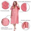 Hiturbo Changing Towel Robe, Absorbent Hooded Surf Poncho Quick-Dry Blanket Towels with Front Pocket for Swiming Surfing Aquatics One Size Unisex (Pink) view 3