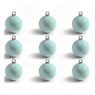 ECOFT Alloy Steel Fishing Weights Sinkers 20g-200g Coated Egg Sinkers Cannonball Weights Assorted Sizes Bag and Fish Weights Assortment Box Non-Lead Fishing Weights Saltwater Freshwater