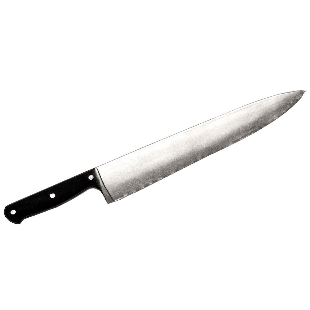 UNDERWRAPS Faux Foam Halloween Props - Fun Faux Foam Knives for Halloween, Faux Chrome Knife Foam Costume Accessory, Serial Killer Knive Prop, Kitchen Knife