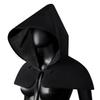 Medieval Cape Gothic Cowl Hat Halloween Costume Cosplay Capes Witch Christmas Party Vampires Wicca Hoodie Ghost Hooded Cloak (Black1) view 1