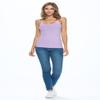 Natural Uniforms Women's Camisole with Adjustable Strap Tank Top-Breathable Cotton Stretch Multi Pack of 3 (Lavender, 3X-Large) view 3