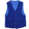 Toddler Boy Blue Suit Vest and Pants Set, Boys Formal Suit Set Wedding Outfit(2T,Royal Blue) view 3