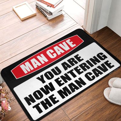 Outdoor Fall Door Mat Caution! You are Now Entering The Man Cave Rug Bar Decorations for Man Cave Outdoor Floor Mat ( Size : 50X80CM )