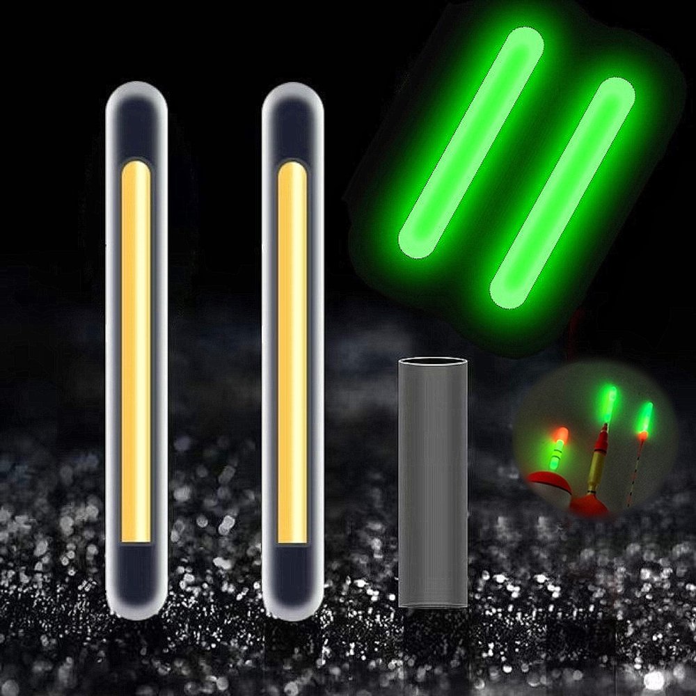 TRZLIFE 100PCS Fishing Glow Sticks (50 Bags) 10Hrs Long-Lasting 180m High Visibility Mini Float Lights Compatible with Bobbers/Rod Tips/Underwater/Sea/Catfish/Surf Bank Fishing Pro Terminal Tackle