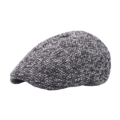 Lifup Men's Newsboy Hat Winter Autumn Flat Cap Gatsby Ivy Golf Cabbie Hat with Earflaps Black