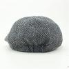 Lifup Men's Newsboy Hat Winter Autumn Flat Cap Gatsby Ivy Golf Cabbie Hat with Earflaps Black view 2