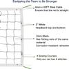 Official Tournament Sized Volleyball Net in| Outdoor with 2 Aircraft Steel Cables Top and Bottom, Four Stitched Border, Heavy Duty Pro Regulation Volleyball Nets for Backyard Schoolyard Beach view 2