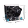 Better Display Cases Acrylic Catcher Mask Display Case with- Large Rectangle Box Mirror Case, Blue Risers and Mirror Base 14.5" x 11" x 12" (V44/A002) view 2