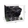 Better Display Cases Acrylic Catcher Mask Display Case with- Large Rectangle Box Mirror Case, Green Risers and Mirror Base 14.5" x 11" x 12" (V44/A002) view 2