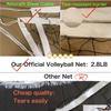 Professional Volleyball Net Outdoor Heavy Duty with Aircraft Steel Cable Top, Two Stitched Border, Regulation Volleyball Nets for Backyard Schoolyard Beach view 2