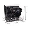 Better Display Cases Acrylic Catcher Mask Display Case with- Large Rectangle Box Mirror Case, White Risers and Mirror Base 14.5" x 11" x 12" (V44/A002) view 2