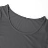 Long Sleeve Crop Tops for Women Workout Basic Clothes for Teen Ladies Fitted Slim Scoop Neck Cute Yoga Shirts (Grey, X-Large) view 3