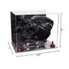Better Display Cases Acrylic Catcher Mask Display Case with- Large Rectangle Box Mirror Case, Purple Risers and Mirror Base 14.5" x 11" x 12" (V44/A002) view 2