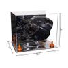 Better Display Cases Acrylic Catcher Mask Display Case with- Large Rectangle Box Mirror Case, Orange Risers and Mirror Base 14.5" x 11" x 12" (V44/A002) view 2