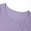 Long Sleeve Crop Tops for Women Workout Basic Clothes for Teen Ladies Fitted Slim Scoop Neck Cute Yoga Shirts (Lavender, X-Large) view 3