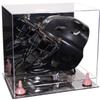 Better Display Cases Acrylic Catcher Mask Display Case with- Large Rectangle Box Mirror Case, Pink Risers and Mirror Base 14.5" x 11" x 12" (V44/A002) view 1