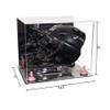 Better Display Cases Acrylic Catcher Mask Display Case with- Large Rectangle Box Mirror Case, Pink Risers and Mirror Base 14.5" x 11" x 12" (V44/A002) view 2