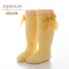 Baby Infants Toddlers Girls Knee High Socks 1 Pack Bow Long Stockings Ruffled Socks School Youth No (Yellow, 3-5 Years) view 2