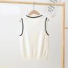 Aislor Boys Girls V Neck Knitted Sweater Vest Kids Uniform Knitwear Sleeveless Pullover Crochet Vest Tank Top Waistcoat White 2-3 Years view 3