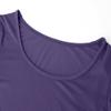 Long Sleeve Crop Tops for Women Workout Basic Clothes for Teen Ladies Fitted Slim Scoop Neck Cute Yoga Shirts (Deep Purple, Large) view 3