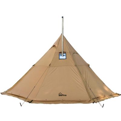 Hot Tent with Stove Jack 4-8 Person Onefires Large Teepee Tent for Family Camping