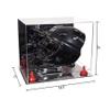 Better Display Cases Acrylic Catcher Mask Display Case with- Large Rectangle Box Mirror Case, Red Risers and Mirror Base 14.5" x 11" x 12" (V44/A002) view 2