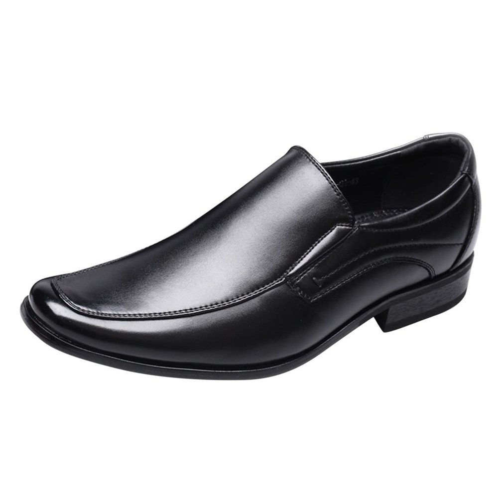 BORAMAX Men's Dress Shoes Slip-On Loafers Wedding Shoes Business PU Leather Shoes Comfortable Dress Shoe Male Suit Shoes