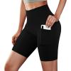 Capri Leggings for Women Knee Length Butt Lift Tights Tummy Control Yoga Workout Exercise Capri Pants with Pockets view 2