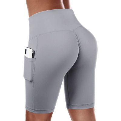 Capri Leggings for Women Knee Length Butt Lift Tights Tummy Control Yoga Workout Exercise Capri Pants with Pockets